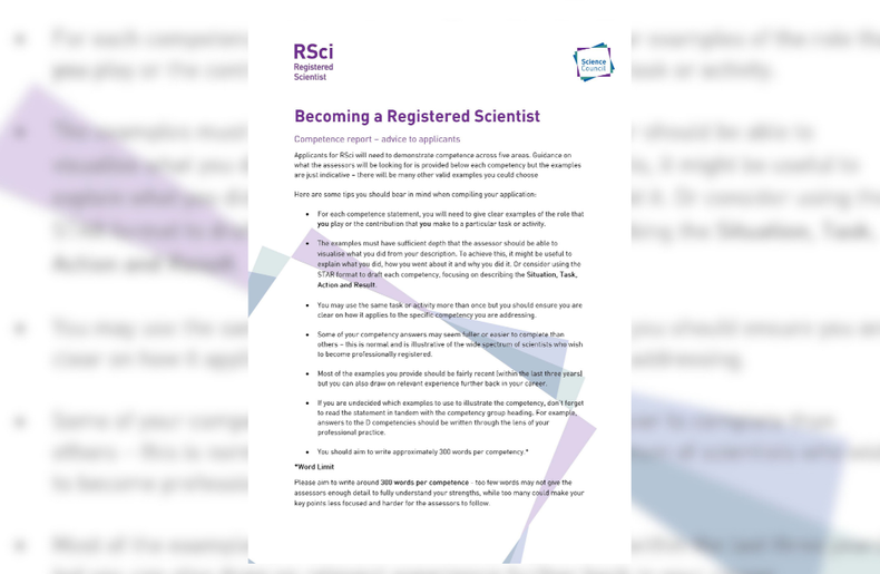Standards required for RSci