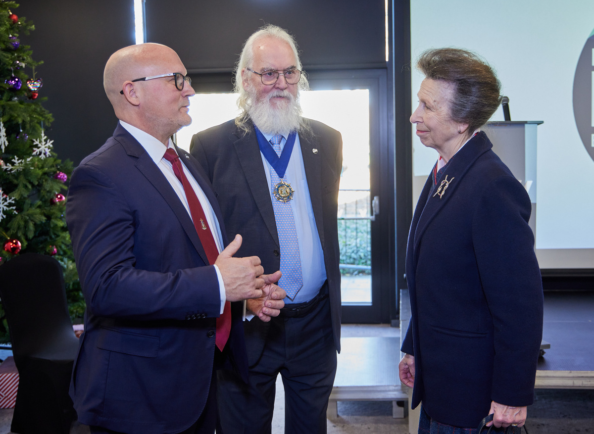 Chris and IMarEST president, Stephen de Mora, meet The Princess Royal