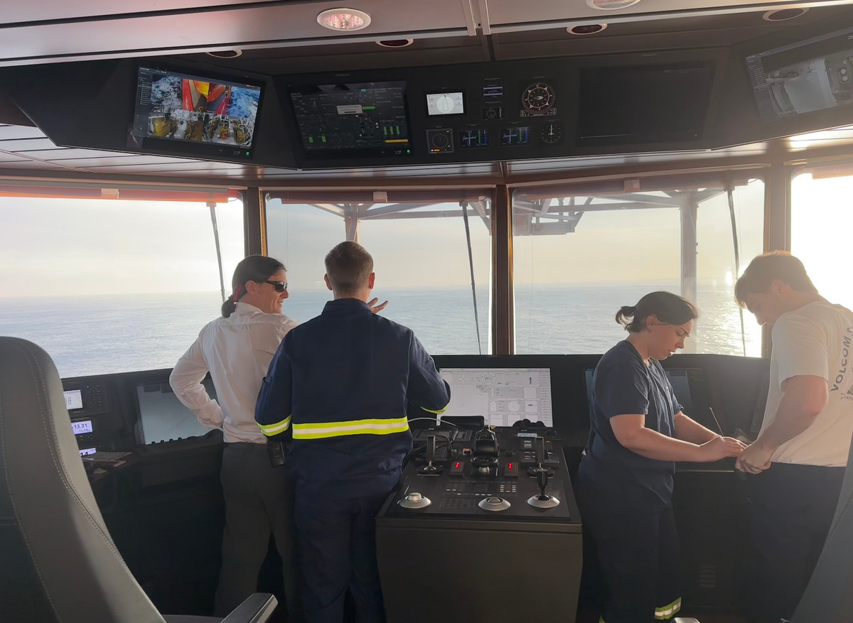Nicholas Mulcahy during his placement at GONDAN Shipbuilders