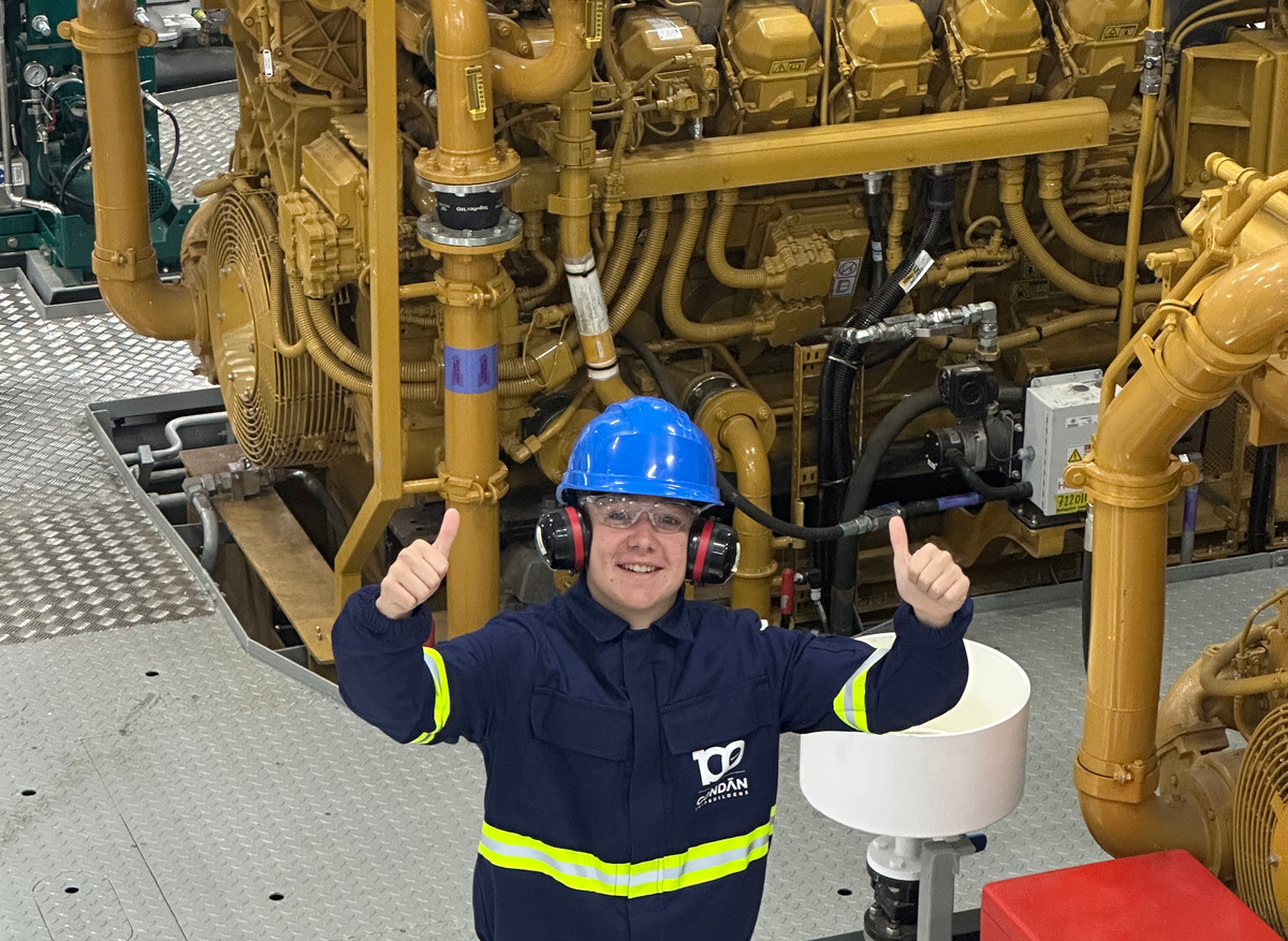 Nicholas Mulcahy during his placement at GONDAN Shipbuilders